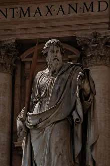 Bearded: Paul the Apostle (5-67 A.C). Statue. Saint Peter's Square. V