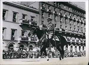 Hellenes: Paul, King of the Hellenes in parade, Athens, Greece