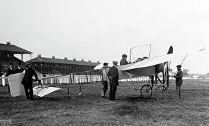 Paul de Lesseps in Bleriot monoplane, 1909