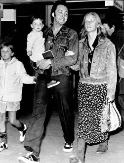 Paul and Linda McCartney with children Heather ?