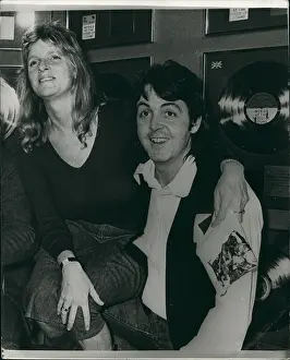 Mccartney: Paul and Linda McCartney of Wings at recording studio