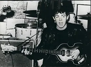 Emphasis: Paul McCartney of The Beatles performs in The Cavern