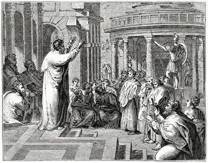 1515: Paul Preaching at Athens, after Raphael