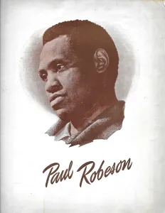 Campaigner: Paul Robeson concert programme for Royal Albert Hall, London