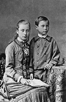 Wegener: Paul Wegener with his older sister, ca. 1880