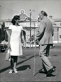 Remarque: Paulette Goddard, actress, and Eric Remarque in Rome