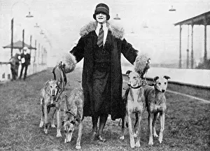 Greyhounds: Pauline Frederick with her greyhounds