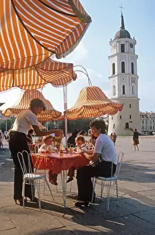 Lithuanian: Pavement cafe in Vilnius, 1985