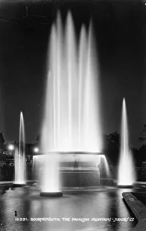 Fountains: The Pavilion Fountains at Night