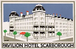 Screenprint: The Pavilion Hotel, Sarborough