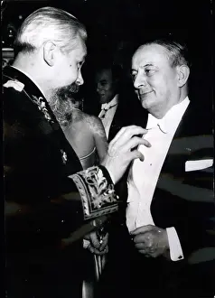 Bidault: Pavlov, Georges Bidault, dinner guests, Elysee Palace, Paris