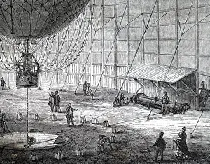 Pulley: Paying-out machinery and pulley of Giffard's captive