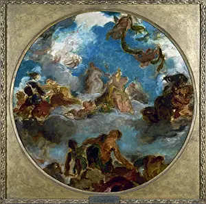 Delacroix: Peace comes to comfort the men and bring Abundance