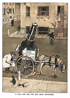 Milkmen: When Peace Comes Along by Heath Robinson, WW1