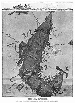 Afloat: When Peace Comes Along by Heath Robinson, WW1