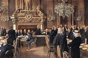 Iln - Consolidated Archive Holdings Ltd (colourised): Peace Conference in Paris by Matania