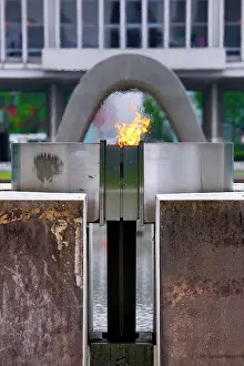 Paul Brown: Peace flame in the Hiroshima Peace Memorial Park, Hiroshima