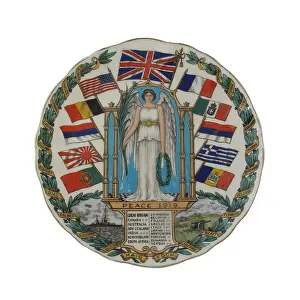 Liss Fine Art: Peace Plate, designed by W H Goss