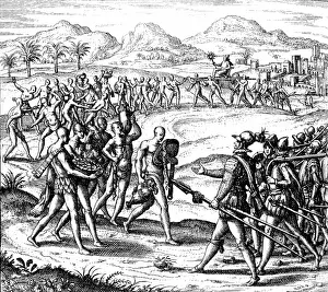 Bartolome: Peaceful Meeting of the Spaniards by the Indians, 16th Centu