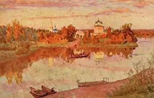 Levitan: Peaceful river scene, Russia