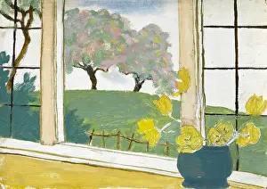 Liss Fine Art: Peaceful scene through an open window, WW1