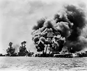 Lcgrn: Pearl Harbor: three stricken U.S. battleships. ?
