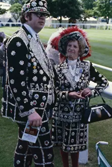 Pearly: Pearly King and Queen on Derby Day