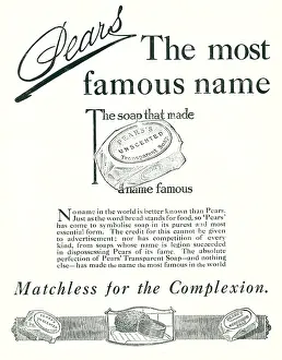 Matchless: Pears Soap Advertisement