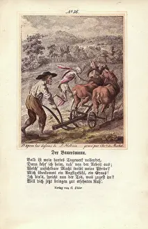 Florilegius Collection: The Peasant is assisted by Death, who conducts