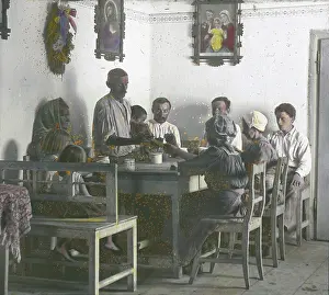 Mealtime: Peasant family