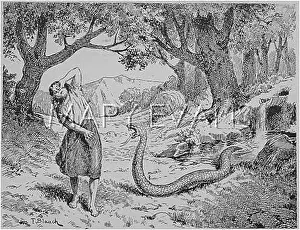 Menaced: PEASANT AND SERPENT