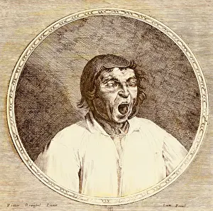 Vorsterman: A Peasant Yawning, attributed to Pieter Bruegel the Elder
