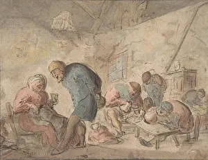 Ostade: Peasants Drinking, attributed to Adriaen van Ostade
