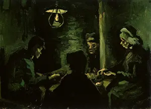 Darkened: Peasants Eat Meal, by Van Gogh