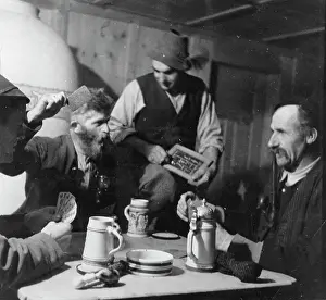 Pitchers: Peasants playing cards - About 1935