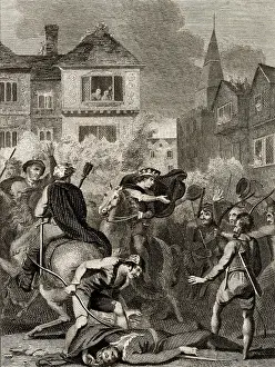 Smithfield: The Peasants Revolt of 1381 in England began