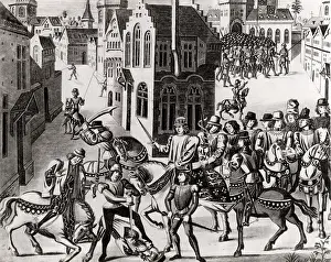 Smithfield: The Peasants Revolt of 1381 in England began