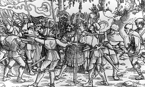 1524: Peasants threaten a knight