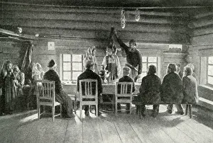 Bridegroom: Peasants at a wedding feast, Finland