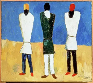 Moderna: Peasants. Work by Kasimir Malevic