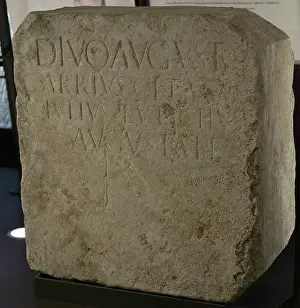 Posthumous: Pedestal in honor of the Divine Augustus, by Caius