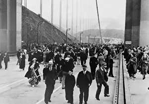 Cents: Pedestrians on the Golden Gate Bridge, 1937