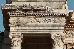 Humidity: Pediment above the columns on the facade of the