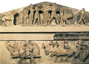 Pediment and frieze from the treasury of the