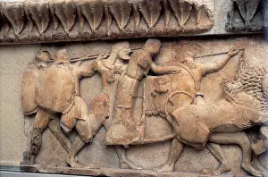 Siphnians: Pediment and frieze from the treasury of the Siphnians