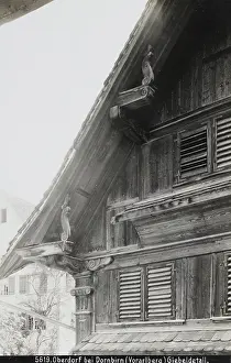 Pediments: Pediment of a wooden house