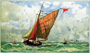 Sails: Peek Frean Biscuits advertising trade card