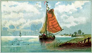 Sails: Peek Frean Biscuits advertising trade card