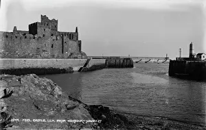Peel: Peel Castle from the Harbour