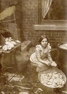 Peels: Peeling Potatoes - Fish & Chip Shop, Morecambe, Lancashire